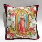 Mexican Virgin Mary Guadalupe throw Pillow rockabilly