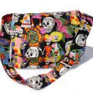 Colorful Dia De Los Muertos Day of the Dead Large Messenger Purse w/adjustable handles