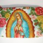 Mexican Virgin Mary Guadalupe wallet coin purse rockabilly- w/zipper Big enough 4 Make-up