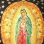 Mexican Virgin Mary Guadalupe throw Pillow rockabilly