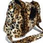Leopard faux w/Flower Large Diaper bag, Messenger Purse w/adjustable handles