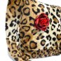 Leopard faux w/Flower Large Diaper bag, Messenger Purse w/adjustable handles