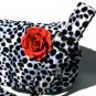 * Dalmation faux fur w/rose Large Diaper bag, Messenger Purse w/adjustable handles
