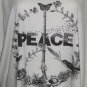 Peace Sign - Tank Top T-Shirt Batwing in Cream/ Natural Color