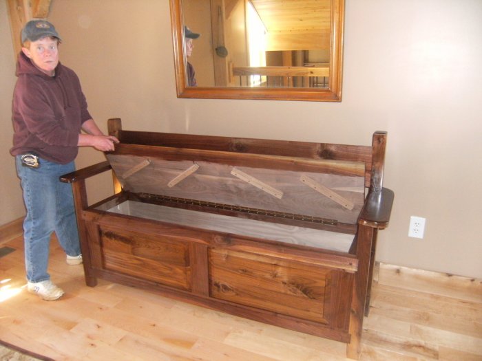 Wooden Handmade Blanket chest Bench