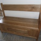 Heirloom: Handmade Oak wood blanket bench or foyer seat