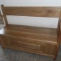 Heirloom: Handmade Oak wood blanket bench or foyer seat