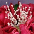 White Elegant Pearl & Silver BQ Flower 475 (Item Style Number: BQ 475 White)