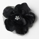 Black Bold Bridal Flower with Clip Backing BQ 4908 (Item Style Number: BQ 4908 Blk)