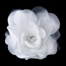 White Bold Bridal Flower with Wire Backing BQ 4908 (Item Style Number: BQ 4908 White)