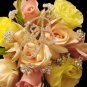 Gold Crystal Letter "A-Z" & 6 Bouquet Crystal Swirls (Item Style Number: BQ Letter 3 Sets BQ Swirls)