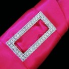 Crystal Rectangle Bouquet Rhinestone Buckle BQ 2195 (Item # BQ-Buckle-2195)
