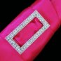 Crystal Rectangle Bouquet Rhinestone Buckle BQ 2195 (Item # BQ-Buckle-2195)