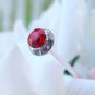 Red Pave Button Crystal Bouquet Jewels (Item # BQ-Button-Lrg-Red)