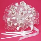Bridal Wedding Ivory Rum Pink Bouquet 119 (Item # BQ-119-Ivory Rum Pink )