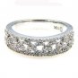 Natural .50ct Diamond Wedding Band Ring 10KT White Gold