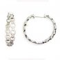 Genuine 1.00ct Diamond Hoop Earrings Sterling Silver