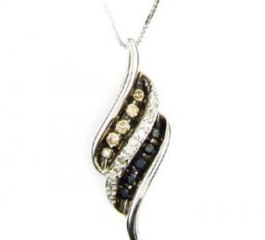 Natural .25ct Diamond Pendant 14KT White Gold