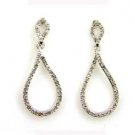 Natural .50ct Diamond Dangle Earrings 10KT White Gold