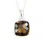 Natural 4.53ct Quartz Diamond Pendant 10KT White Gold