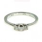 Genuine .20ct Diamond 3 Stone Ring Sterling Silver