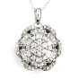 Natural .76ct Diamond Pendant 14KT White Gold,  w/ Chain