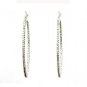 Natural .46ct Diamond Hoop Earrings 14KT White Gold
