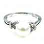 .10ct Pearl Diamond Ring 10KT White Gold