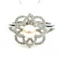 .28ct Fresh Water Pearl Diamond Ring 14KT White Gold