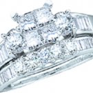 1.00CTW DIAMOND INVISIBLE BRIDAL SET ...10k White Gold