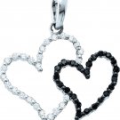 0.17CT DIAMOND HEART PENDANT...10k White Gold