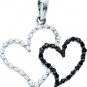 0.17CT DIAMOND HEART PENDANT...10k White Gold