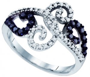 0.33CT DIAMOND FASHION RING...10k White Gold