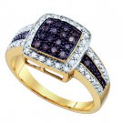 0.49CT DIAMOND FASHION RING w/ Chocolate Diamonds in 10k Gold