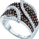 1.00CT BROWN DIAMOND LADIES RING....10K WHITE GOLD