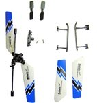 UJ4704 Mini Gyroscope 3.5 Channel Infrared RC Helicopter - Blue Blade Set with Skid