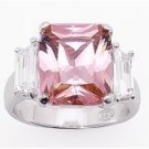 Stunning Sterling Silver Pink Ice Ring