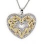 Two Tone Heart Necklace