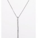 Clear CZ Bar Necklace