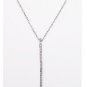 Clear CZ Bar Necklace