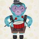 The Monkey Drummer - Limited Edition Art Print