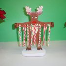 Wooden Reindeer Candycane Holder