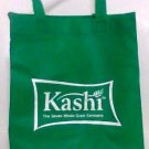 KASHI Shopping Bag reusable green L size 15 x 13 x 8  folding flat bottom tote new