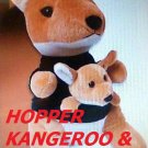 Hopper Kangaroo with Joey doll sealed stuffed animal dish tv toy collectible Smith new