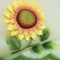 3-D Sunflower Panel and Valance Set 84" 17" sheer applique