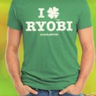 Ryobi T-shirt size XL green cotton men shamrock st patrick spring new