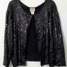 Ruby Rd Cardigan sequin size XL black dress women