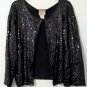 Ruby Rd Cardigan sequin size XL black dress women