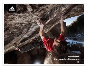 Cayo Literatura Tranquilizar Adidas Rock Climber Photo Print Poster Jon Cardwell new