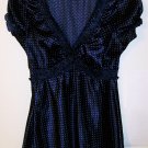 Eyeshadow Top size Small 32 color dark blue polka dot women girls